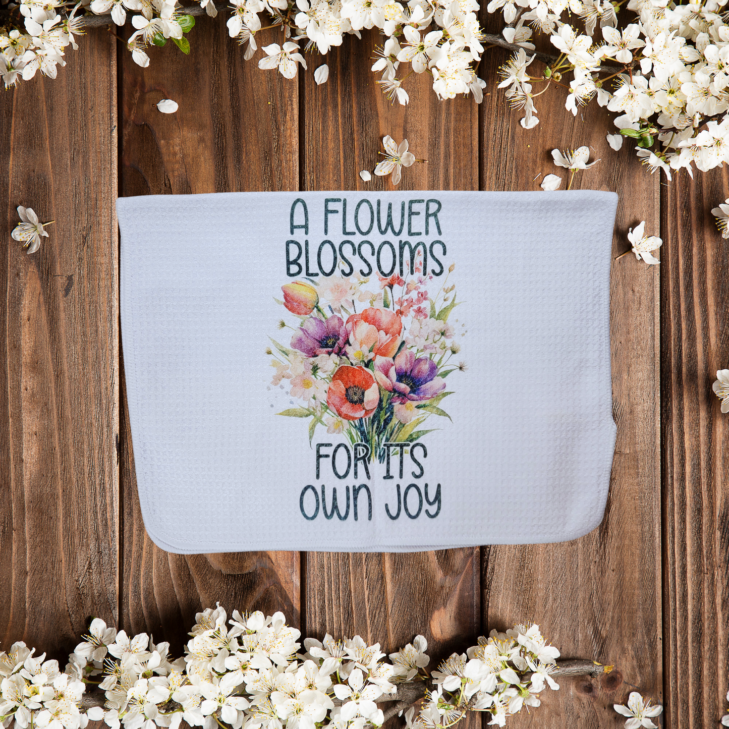 Hello Spring Flowers Kitchen Towel