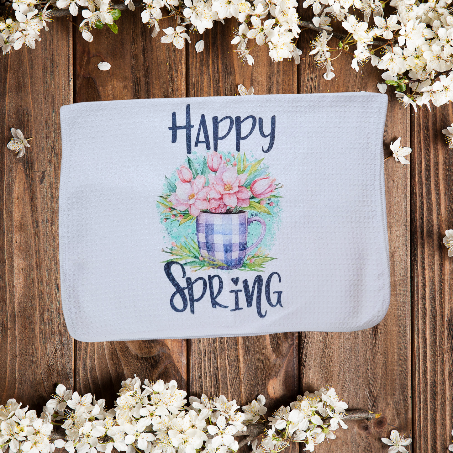 Hello Spring Cup Kitchen Towel