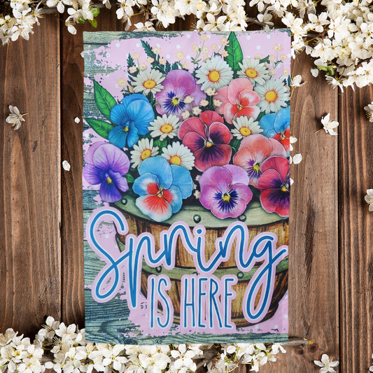 Spring is Here Garden Flag