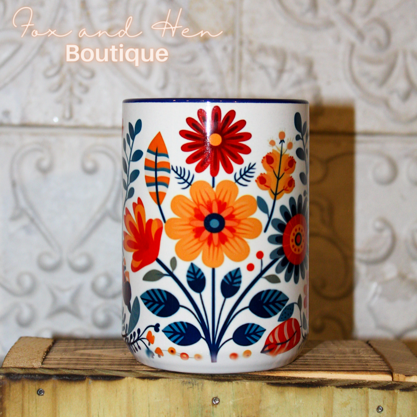 Floral Embellishment Mug