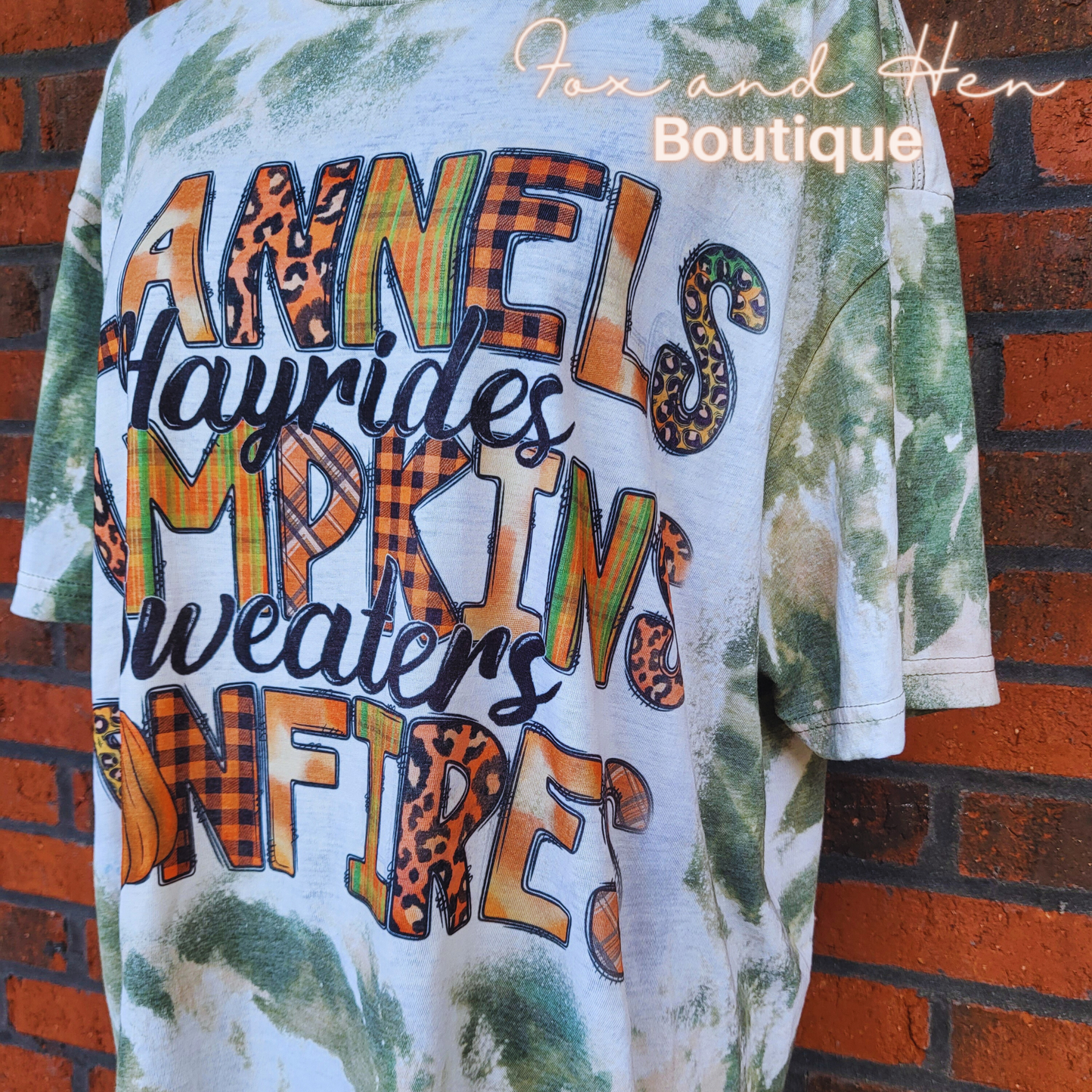 Flannels, Pumpkins, and Bonfires Graphic Tee