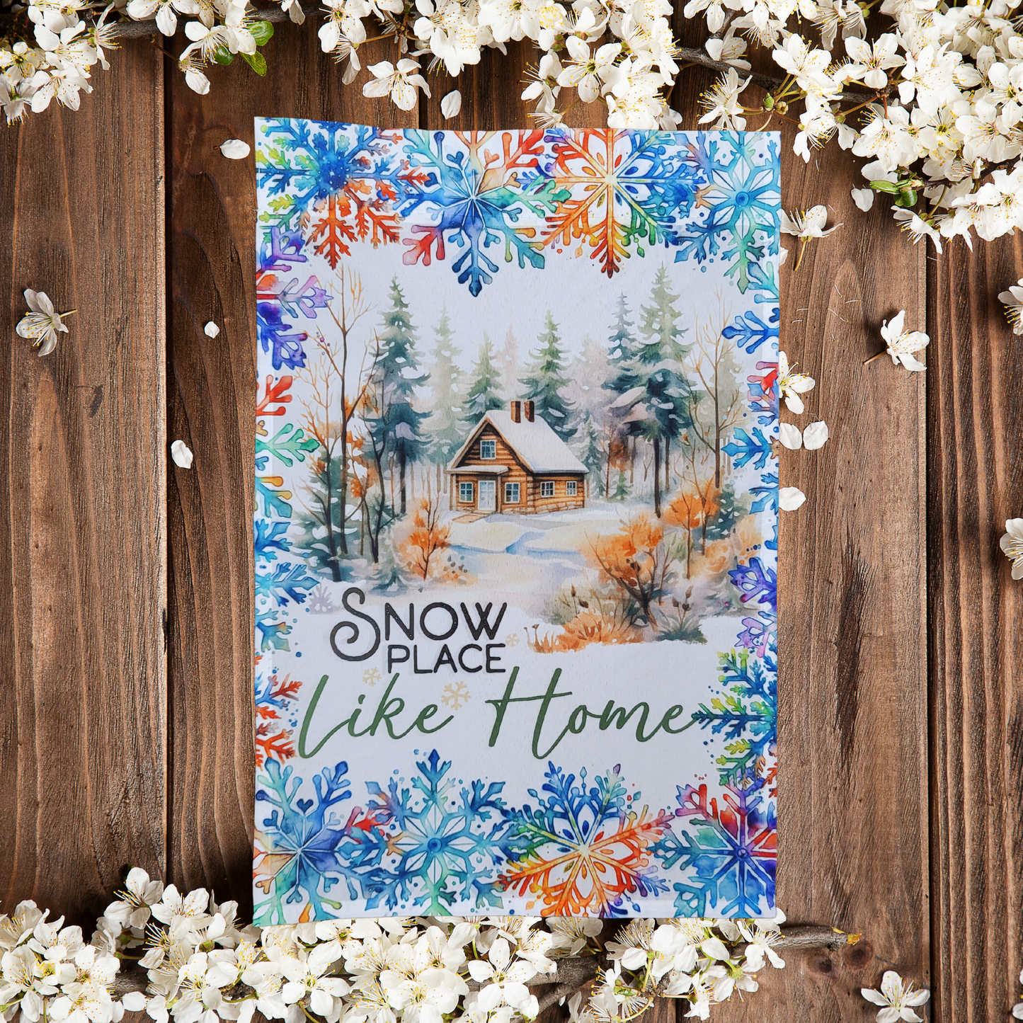 Snow Place Like Home Garden Flag