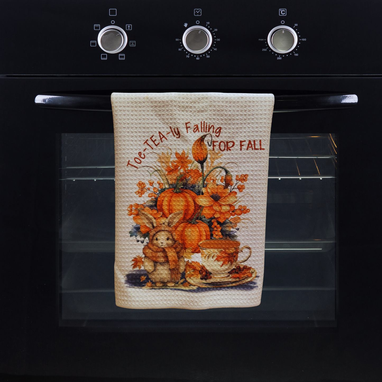 Toe-tea-ly Falling for Fall Kitchen Towel