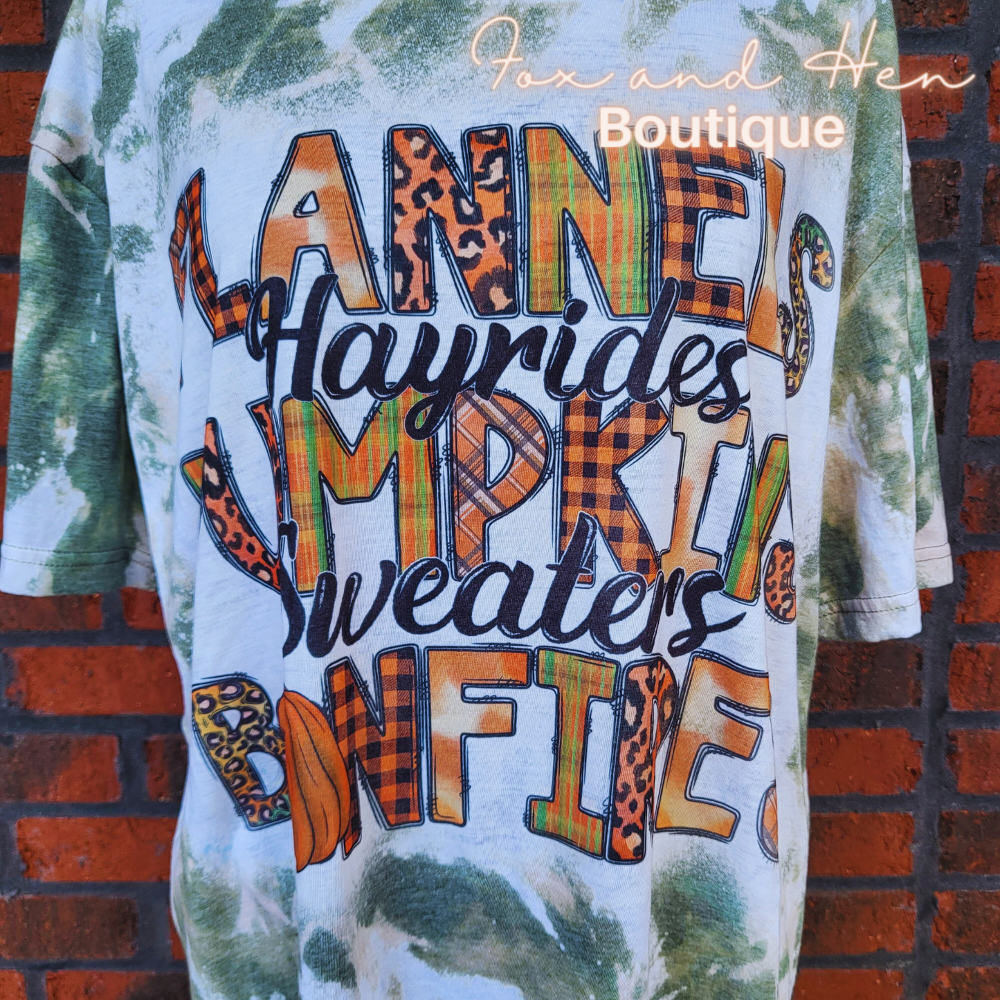 Flannels, Pumpkins, and Bonfires Graphic Tee