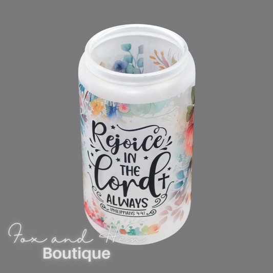 Rejoice Glass Can