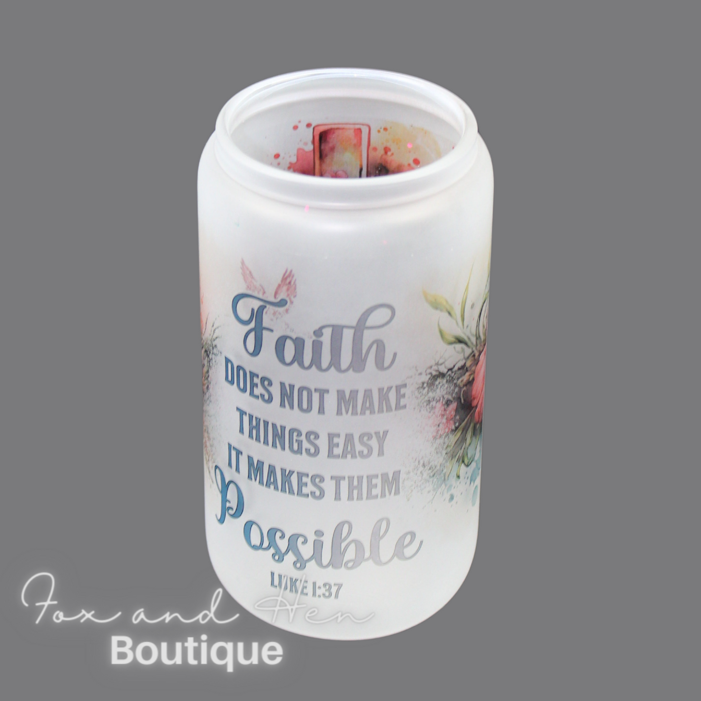 Faith Glass Can