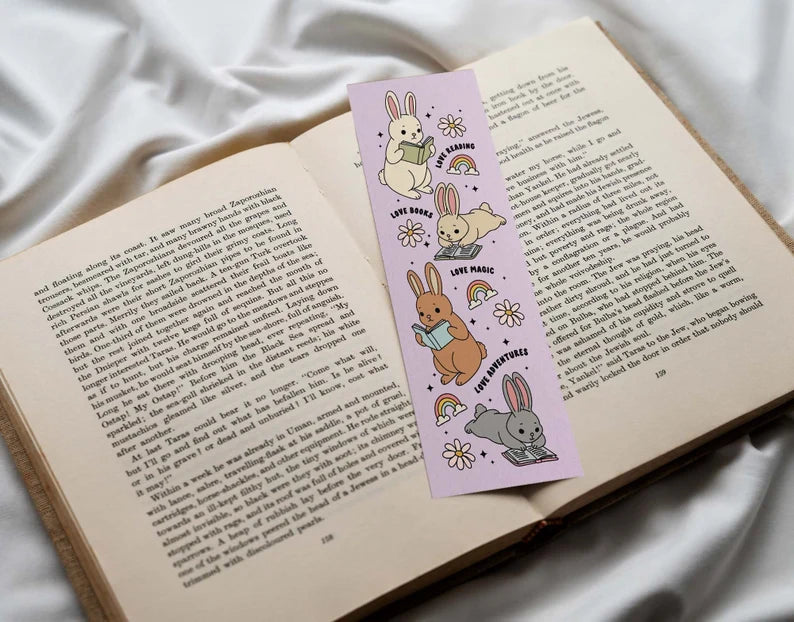 Bunnies Reading Bookmark