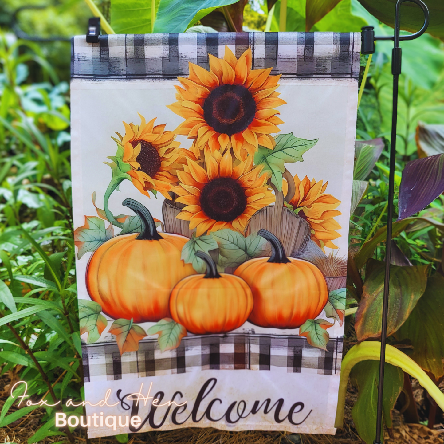 Sunflowers and Pumpkins Garden Flag