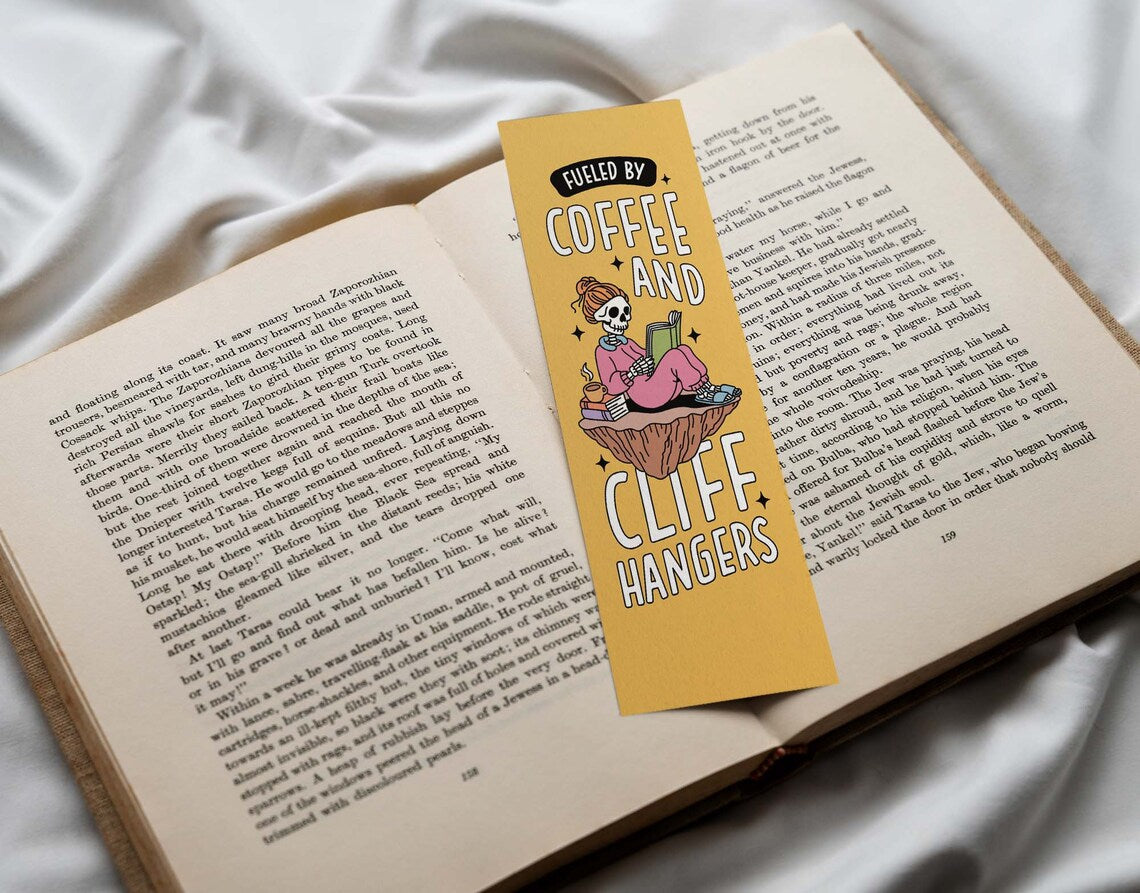 Coffee and Cliff Hangers Bookmark