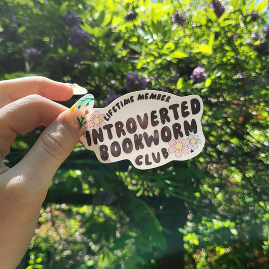 Introverted Book Club Sticker